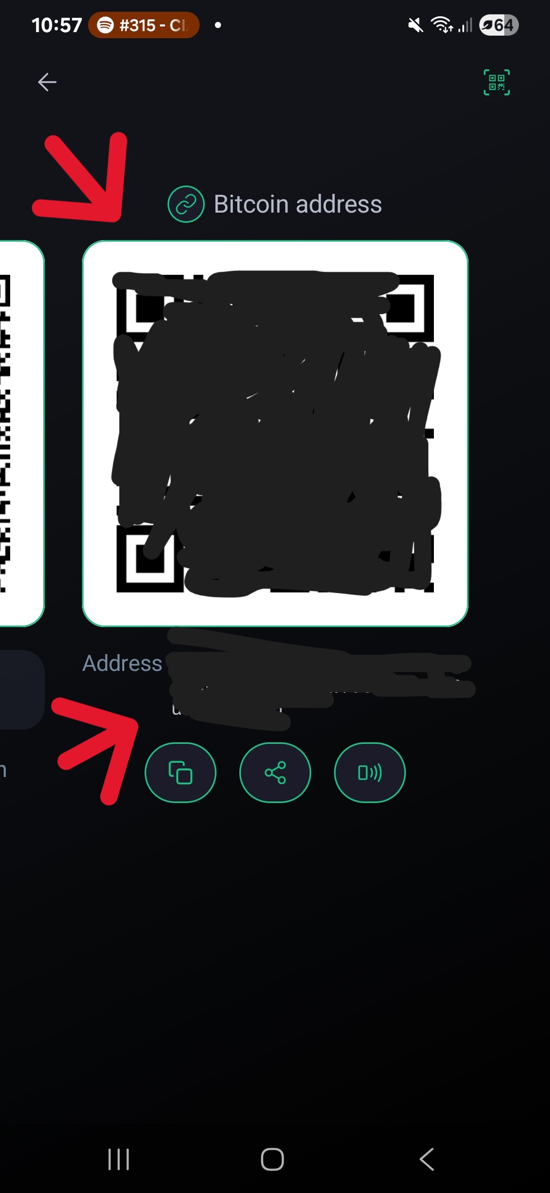 image of phoenix wallet receive screen