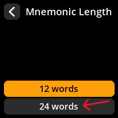 image of seedsigner tools menu view