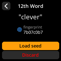 image of seedsigner main menu view