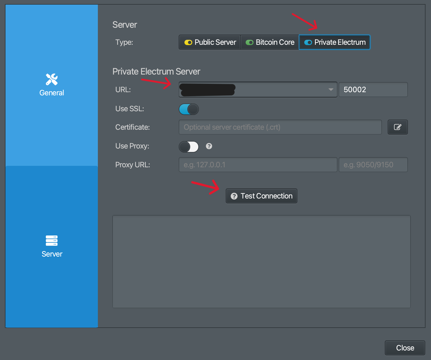 image of sparrow server screen